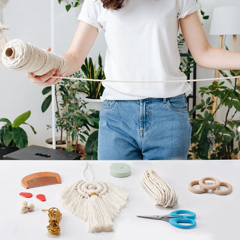 3 Set DIY Macrame Angel Kit Macrame Angel Hanging Ornament Boho Macrame Wall Hanging Decor Spring Macrame Kit for Beginners Macrame DIY Kit Spring...