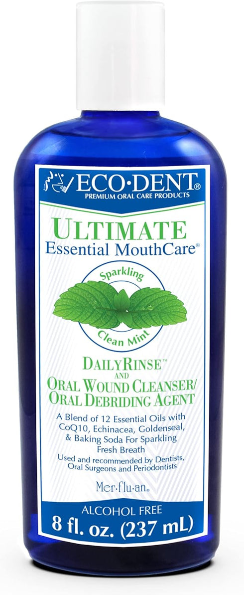 Eco-Dent Alcohol-Free Mouthwash, Mint - Ultimate Essential MouthCare, Oral Care Mouth Wash for Adults, Baking Soda Mouth Rinse with Essential Oils...