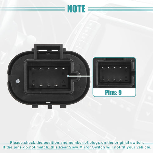 ACROPIX Car Power Rear View Mirror Switch Remote Control Fit for Chevrolet Malibu - Pack of 1 Black...