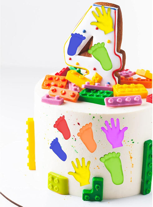 Whaline Silicone 3D Baby Feet Hands Mold Pink Chocolate Fondant Mould Baby Shower Candy Cake Topper Decoration DIY Baking Pudding Sugar Mould for ...