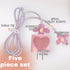 Cable Protector for iPhone Charger, Silicone Charger Protector Set - Cute Cable Cover Silicone Charger Case for 18W/20W iPhone Charger, Pink Heart...