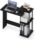 Furinno Efficient Home Laptop Notebook Computer Desk with Square Shelves, Black/Grey...