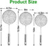 Spider Strainer Set of 3 Asian Strainer Ladle Stainless Steel Wire Skimmer Spoon with Handle for Kitchen Frying Food, Pasta, Spaghetti, Noodle-30....