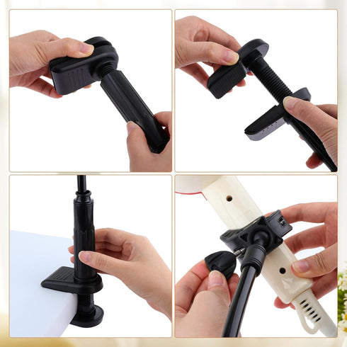 DYNWAVE Dog Hair Dryer Stand, Pet Grooming Table Hair Dryer Holder Hose Tube Holder Hands- Groomers Adjustable Third Arm with Clamp, 360 Degrees R...