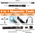 Magnetic Pickup Tool and 6 in 1 Multitool Pen with Touch Screen Stylus, Rulers, Bubble Level, Flathead, Phillips Screwdriver, Ballpoint Pen, Fathe...