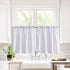 Valea Home Waffle Weave Textured Half Window Tier Curtains for Kitchen Water Repellent Window Covering Bathroom Short Curtains, 72" x 24", White, ...