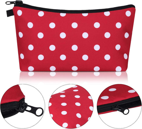 6 Pieces Makeup Bag Toiletry Pouch Waterproof Cosmetic Bag with Zipper Travel Packing Bag 8.7 x 5.3 Inch Small Cosmetic Bag Accessory Organizer fo...
