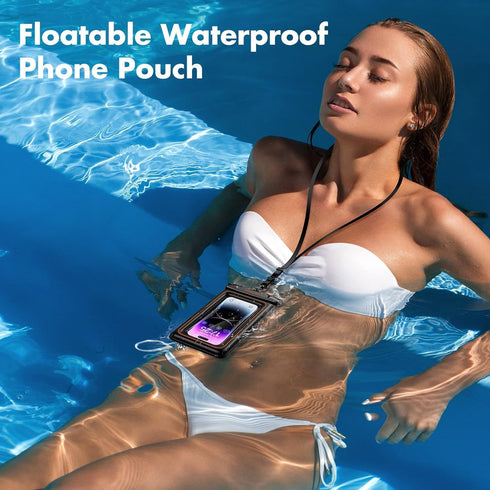 Floating with lanyard waterproof phone Pouch / Case?IP68 Cellphone Dry Bag, Underwater Cases for iPhone 15 Pro Max 14 13 12 8 Pro Max Plus Samsung...