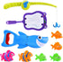 Bath Toys Baby Bath Essentials Fishing Pole Games Swimming Shark Grabber Water Table Pool Bath Time Infant Bathtub Toy Set Non Toxic Mold Free Bat...