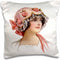 3dRose pc_6283_1 Victorian Lady with Rose Lace Bonnet-Pillow Case, 16 by 16"...