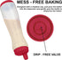 Bahoki Essentials Pancake Pen - Easy-Squeeze Batter Dispenser with Drip-Free Silicone Nozzle...