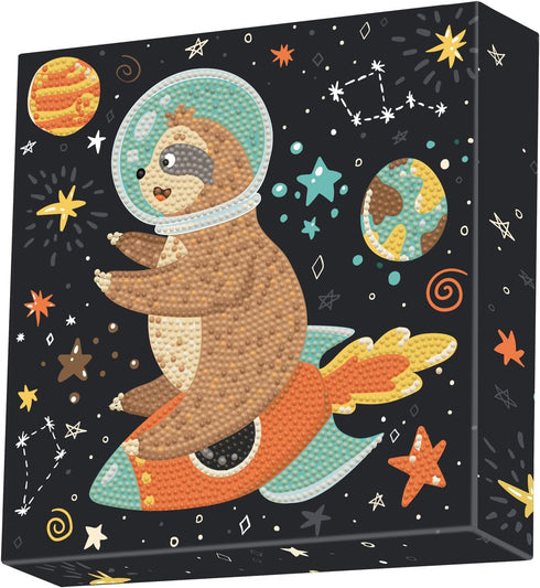 DIAMOND DOTZ ® - Sloth Rocket Dotz Box, Partial Drill, Round Dotz, Diamond Painting Kits, Diamond Art Kits for Adults, Gem Art, Diamond Art, Kits,...