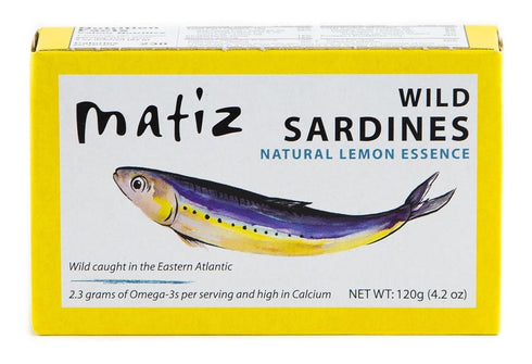 Matiz Sardines with Lemon Packed in Olive Oil (4.2oz/120g tin)...