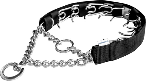Herm Sprenger Black Nylon Cover for Ultra-Plus Pinch Dog Collar for Small Medium Large Dogs Durable Protector for Dog Training Prong Collar (11.5i...