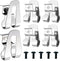 6PCS Belt Clip for Ryobi, Belt Hook Compatible with Ryobi and Ridgid 18 Volt Tools 633586002 636181001, 304 Stainless Steel Replacement Drill Belt...