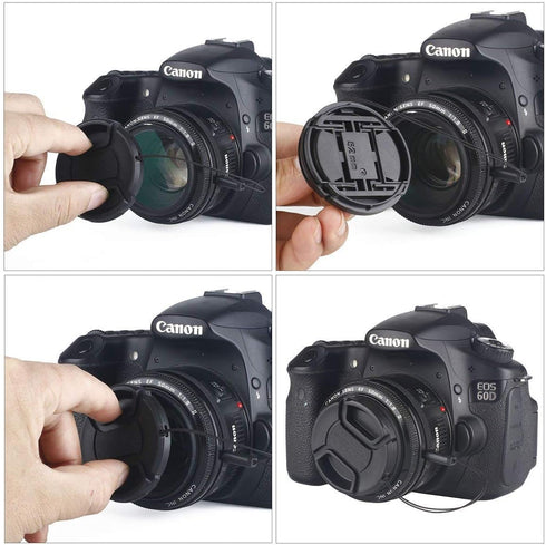 waka 3 Pack 77mm Center Pinch Lens Cap Cover with Cap Keeper for Canon EF 24-105mm f4L, EF 24-70mm f4L, EF 16-35mm f4L, Nikon AF-S 20mm f1.8, AF-S...