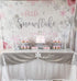 Mocsicka Snowflake Baby Shower Backdrop - Winter Wonderland Photography Background - Pink & Silver Snowflakes - 7x5ft (82x60 inch)...