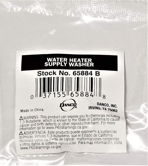 Danco 65884B Water Heater Supply Line Washer, Black, 1-Pack...