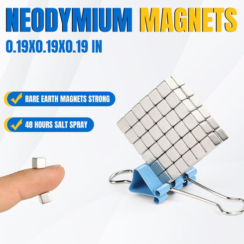 LOVIMAG 50Pcs Fridge Magnets, 5x5x5mm Refrigerator Magnets, Magnets for Fridge, Magnets for Whiteboard, Magnets for Crafts, Small Magnets, Mini Ma...