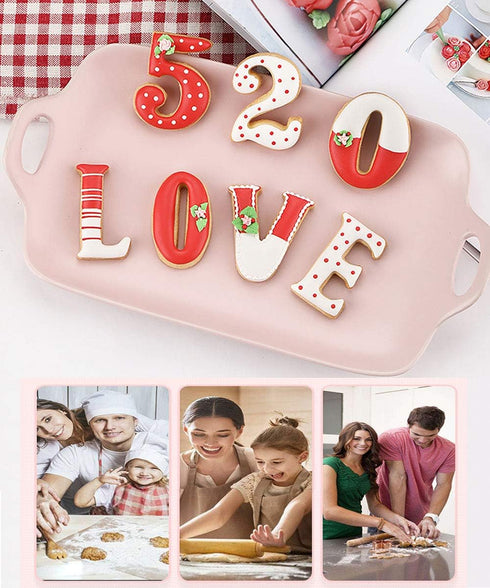 Large Number Cookie Biscuit Cutters Set 3 Inches, 9 Piece Stainless Steel Numbers Cutter Set Tools for Kitchen,Baking...