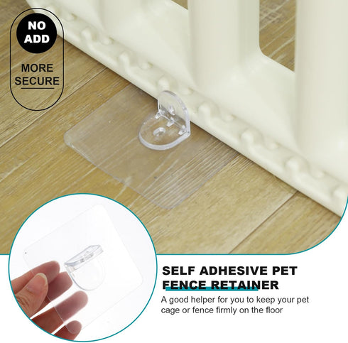 8 Pcs Pet Cage Holder Acrylic Holder Pet Cage Accessories Pet Fence Holder -slip Retainer Pet Supplies Pet Fence Retainer Pet Cage Fixator Cage Ra...