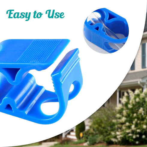 5 Pcs Plastic Tubing Clamps, 1/4" - 1/2" Tube O.D. Adjustable Tube Clamp Shut Off Hose Clamp, Laboratory Pinch Valve Flow Control Hose Clamp?Blue?...