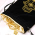 ARTSY CRAFTS 6x9" Hamsa Hand Velvet Jewelry Pouch Gift Bags, Fatima Hand Evil Eye Velvet Drawstring Oracle Tarot Card Rune bags Dice Bag (Smoky Bl...