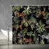 AMFD Jungle Animals Shower Curtain Cheetah Zebra Monkey Antelope Green Tropical Forest Palm Tree Leaves Wildlife Theme Fabric Bathroom Curtains De...