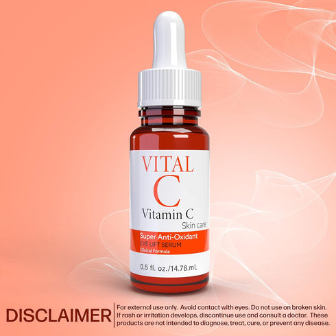 Vital C Vitamin C Serum for Eyes | Light Moisturizer | Skin Firming | Boosts Collagen | Vitamin C Skin Care Super Anti Oxidant Eye Lift Serum, 0.5...