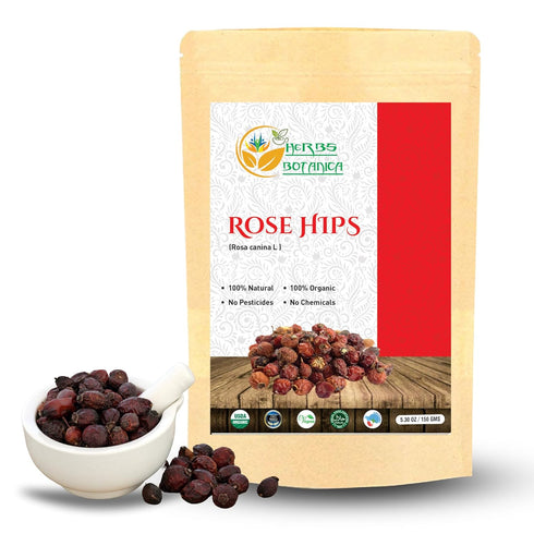 Herbs Botanica Rosehips Dried Organic Rose Hip Herbal Tea, Homemade Sauce, Jellies, Soups, Seasoning, Syrup Vitamin C Rich 100% Naturally Dried Ro...