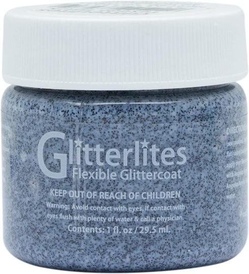 Angelus Flexible Glittercoat Glitter Paint, Tuxedo Black...