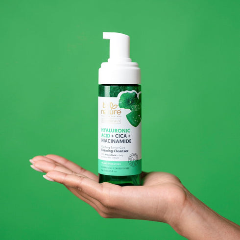 By Nature Foaming Cleanser with Hyaluronic Acid + Cica - Hydrating Face Cleanser For Bright and Fresh Skin - Skincare from New Zealand - 5 fl.oz...