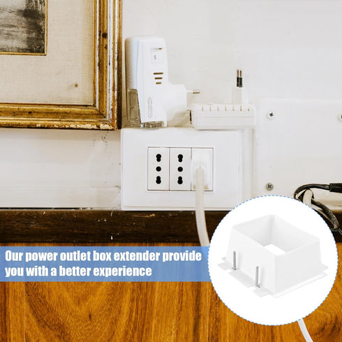 8pcs BE2-8 (2 Gang) Electrical Outlet Box Extender, Double Gang Box Extender with 32pcs Screws Power Switch Heavy Duty Plastic Unit Receptacle Ext...