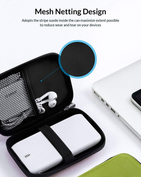 ORICO Hard Drive Case 2.5 inch External Drive Storage Carrying Bag Waterproof Shockproof with Inner Size 5.5x3.5x1.0inch for Organizing HDD and El...