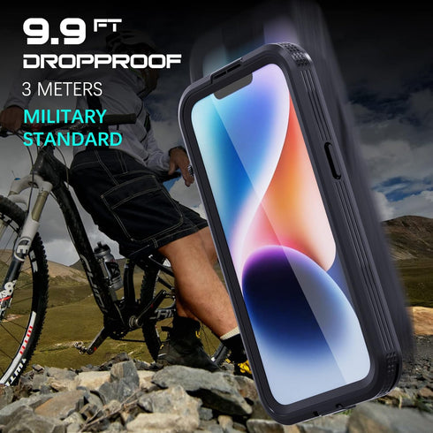 Magnetic for iPhone 14 Plus Waterproof Case Compatible with Mag-Safe Charging,Built-in Screen Protector Military Grade Drop Tested Rugged Shockpro...