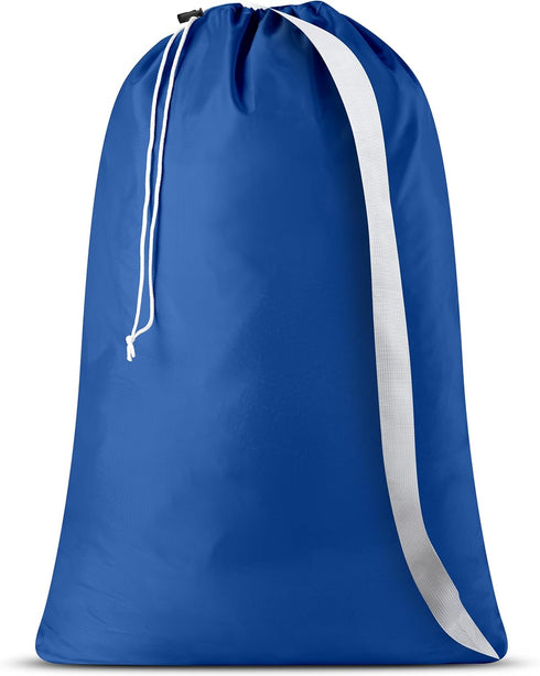 Handy Laundry Shoulder Strap Bag - Drawstring Locking Closure, Durable Nylon Material, Large Capacity, Heavy Duty Stitching, Perfect for Laundroma...