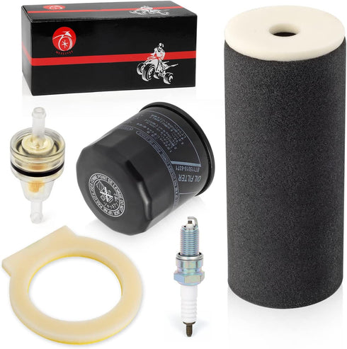 Air Filter Foam & Oil Filter spark plug Compatible with Yamaha Grizzly 660 2002 2003 2004 2005 2006 2007 2008 1UY-14451-00-00...