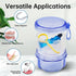 No Leak Partial Denture Case Retainer Bath Box Cup, Denture Soaking Cup False Teeth Holder Box Case with Strainer Basket and Brush - Transparent B...