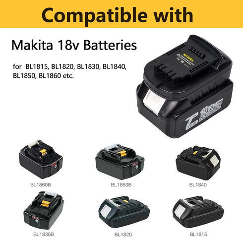 for Makita to Dewalt Battery Adapter, Compatible with Makita 18v Lithium Battery, Convert to Dewalt 18v-20v Lithium Batteries, Converter MT20DL Us...