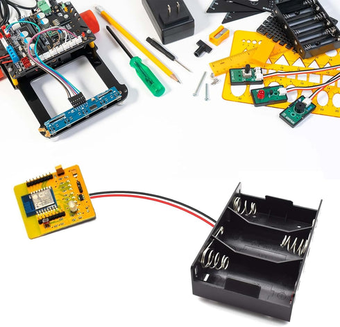SDTC Tech 2-Pack 3 Slot D Cell Battery Holder 4.5V D Size Battery Case Box with Wire Leads...