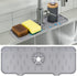 Kitchen Sink Splash Guard - Silicone Faucet Handle Drip Catcher Tray, Dish Soap Dispenser and Sponge Holder Mat Behind Faucet, Kitchen Gadgets Sin...