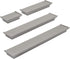 Melannco Floating Wall Shelves for Bedroom, Living Room, Bathroom, Kitchen, Nursery, Set of 4, Gray, 4 Count...