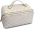 Travel Makeup Bag Large Capacity Cosmetic Bags for Women Organizer Checkered Bag (Square White)...