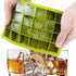 Ice Cube Tray, Silicone Square Ice Trays Easy Release Stackable Ice Cube Mold with Removable Lid, 24 Cavity (2 Pack, Green)...