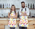 WONDERTIFY Macarons Apron,Colorful Macarons Cake and Various Fruits Bib Apron with Adjustable Neck for Men Women,Suitable for Home Kitchen Cooking...