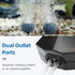 Aquarium Air Pump,Marpros Air Pump for Fish Tank 2 Outlet,Adjustable air bubbler for Fish Tank,Super Quiet Oxygen Pump for Aaquarium 20 to 40 Gall...