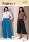 Butterick Misses' Cropped Wide Leg Pants Sewing Pattern Packet by Palmer/Pletsch, Design Code B6973, Sizes 18-20-22-24-26, Multicolor...