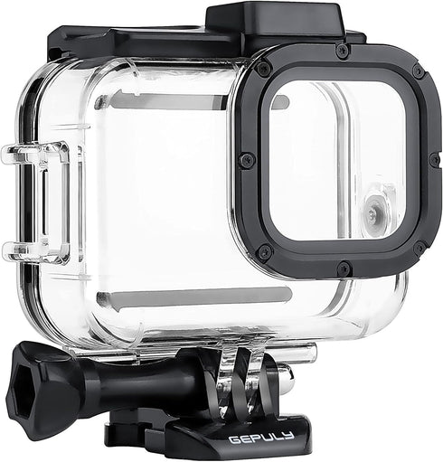 Waterproof Housing Case for GoPro Hero 9 10 11 12 Black, 60M Underwater Protective Dive Housing Shell with 2 Cold Shoe Adapters Brackets Accessori...