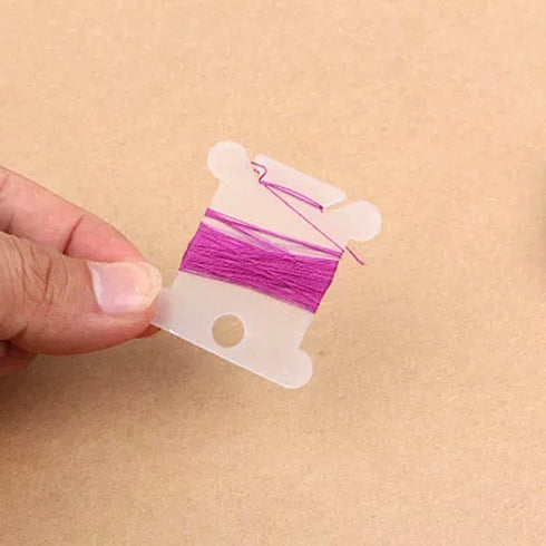 BronaGrand 100 Pieces Plastic Floss Bobbins Embroidery Thread Cards Cross Stitch Bobbin Thread Organizer...