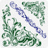FINGERINSPIRE Ornate Corners Stencils 11.8x11.8 inch Corner Art Damask Border Painting Stencil Plastic Flowers Vine Patterns Stencil Reusable DIY ...